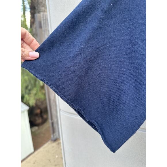 Free People Movement x Summer Class NC A&T Aggie Boxy Crop Top Crewneck XS Navy - Picture 9 of 11